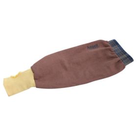 FR Kevlar Blend Welders Sleeves, 22 in Long, Elastic Closure, Brown/Yellow/Blue