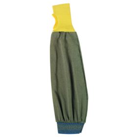 FR Kevlar Blend Welders Sleeves, 26 in Long, Elastic Closure, Brown/Yellow/Blue