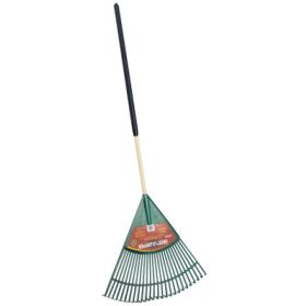 Lawn Rake, 24 in Plastic Blade, 48 in White Ash Handle