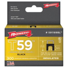 T59 Type Staples, 5/16 In L X 5/16 In W, Black