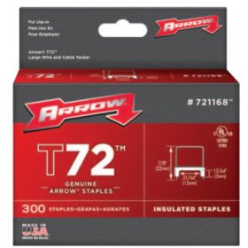 T72 Type Staples, 13/64 In L X 13/64 In W, 300 Per Box