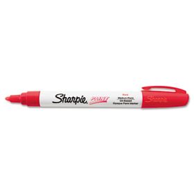 Permanent Paint Marker, Medium Bullet Tip, Red