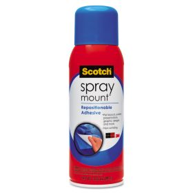 Spray Mount Repositionable Adhesive, 10.25 oz, Dries Clear