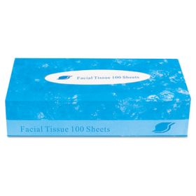 Boxed Facial Tissue, 2-Ply, White, 100 Sheets/Box