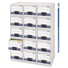 Stor/Drawer Steel Plus Extra Space-Savings Storage Drawers, Legal Files, 17" X 25.5" X 11.5", White/Blue, 6/Carton