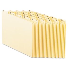 Top Tab A-Z File Guides, 1/5" Top Tab, A To Z, 8.5 X 11, Manila, 25/Set