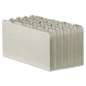 Top Tab A-Z File Guides, 1/5" Top Tab, A To Z, 8.5 X 14, Gray, 25/Set