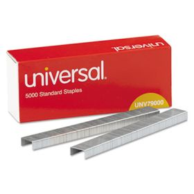 Standard Chisel Point Staples, 0.25" Leg, 0.5" Crown, Steel, 5,000/Box, 5 Boxes/Pack, 25,000/Pack