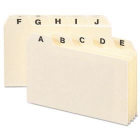 Manila Card Guides, 1/5" Top Tab, A To Z, 4 X 6, Manila, 25/Set
