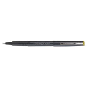 Razor Point Fine Line Porous Point Pen, Stick, Extra-Fine 0.3 Mm, Black Ink, Black Barrel, Dozen