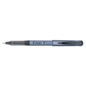 V Razor Point Liquid Ink Porous Point Pen, Stick, Extra-Fine 0.5 Mm, Black Ink, Gray Barrel, Dozen