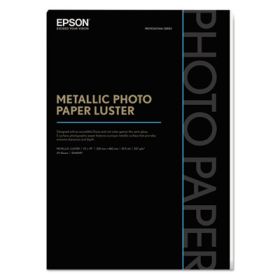 Professional Media Metallic Luster Photo Paper, 5.5 mil, 13 x 19, White, 25/Pack