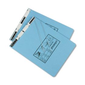 Pressboard Hanging Binder, 2 Posts, 6" Capacity, 9.5 x 11, Light Blue