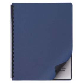 Linen Textured Binding System Covers, 11 1/4 x 8 3/4, Navy, 50/Pack