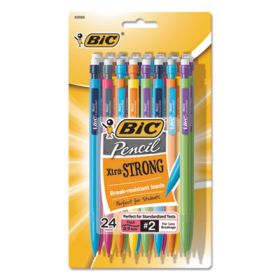 Xtra-Strong Mechanical Pencil Value Pack, 0.9 Mm, Hb (#2.5), Black Lead, Assorted Barrel Colors, 24/Pack