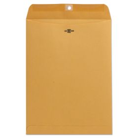 Kraft Clasp Envelope, #10 1/2, Square Flap, Clasp/Gummed Closure, 9 x 12, Brown Kraft, 100/Box