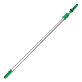 Opti-Loc Aluminum Extension Pole, 4 Ft, Two Sections, Green/Silver