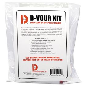 D'Vour Clean-Up Kit, Powder, All Inclusive Kit, 6/Carton