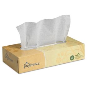 Facial Tissue, 2-Ply, White, Flat Box, 100 Sheets/Box, 30 Boxes/Carton