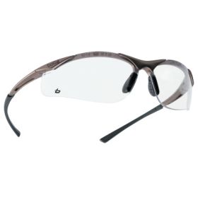 Contour Series Safety Glasses, Clear Lens, Anti-Fog, Anti-Scratch, Black Frame