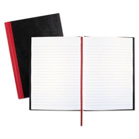 Casebound Notebooks, Wide/Legal Rule, Black Cover, 8.25 x 5.68, 96 Sheets