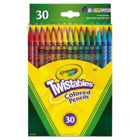 Twistables Colored Pencils, 2 Mm, 2B (#1), Assorted Lead/Barrel Colors, 30/Pack