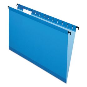 Surehook Hanging Folders, Legal Size, 1/5-Cut Tab, Blue, 20/Box