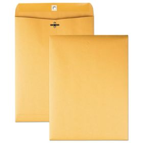 Clasp Envelope, #10 1/2, Sq Flap, Clasp/Gummed Closure, 9 x 12, Brown Kraft, 100/Box