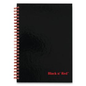 Hardcover Twinwire Notebooks, 1 Subject, Wide/Legal Rule, Black/Red Cover, 9.88 x 7, 70 Sheets