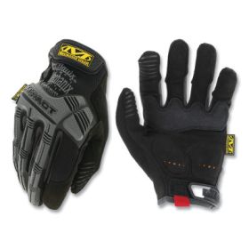 M-Pact® Mechanics Glove, Armortex®/D3O®/EVA Foam/Synthetic Leather/TPR/TrekDry®, Size 10, Black/Gray