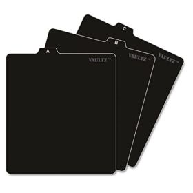 A-Z Cd File Guides, 1/3" Top Tab, A To Z, 5 X 5.75, Black, 26/Set