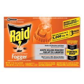 Concentrated Deep Reach Fogger, 1.5 Oz Aerosol Can, 3/Pack, 12 Packs/Carton