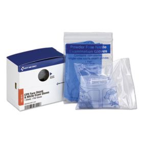 Smartcompliance Rescue Breather Face Shield With 2 Nitrile Exam Gloves