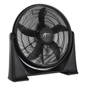 Box fan with 3 speeds. Color black.