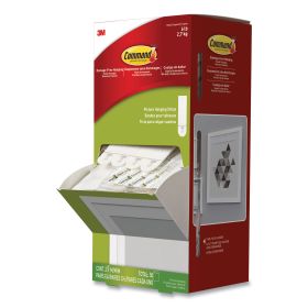 Picture Hanging Strips, Cabinet Pack, Removable, 0.75" x 2.75", White, 4/Set, 50 Sets/Carton