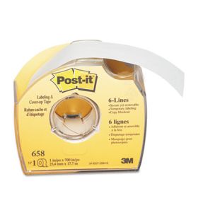 Labeling And Cover-Up Tape, Non-Refillable, 1" X 700" Roll