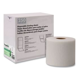 Trapeze Disposable Dusting Sheets, 8" X 125 Ft, White, 250 Sheets/Roll,
