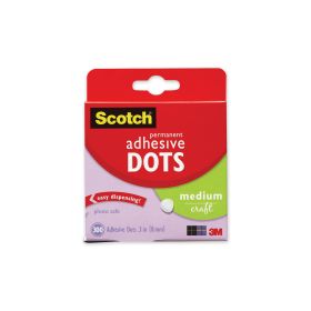 Mounting Adhesive Dots, 0.3" dia, Transparent, 300/Pack