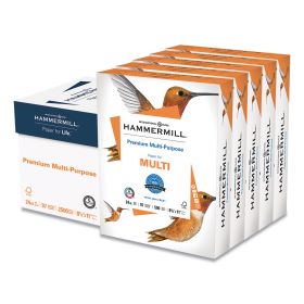 Premium Multipurpose Print Paper, 97 Bright, 24lb, 8.5 x 11, White, 500 Sheets/Ream, 5 Reams/Carton