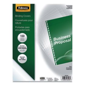 Crystals Presentation Covers w/Round Corner, 11 1/4 x 8 3/4, Clear, 100/Pack