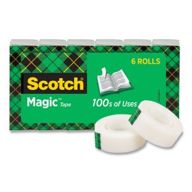 Magic Tape Refill, 1" Core, 0.75" x 36 yds, Clear, 6/Pack
