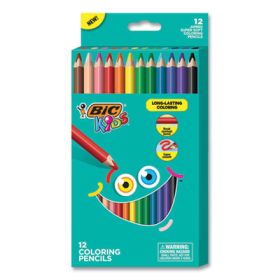 Kids Jumbo Coloring Pencils, 1 Mm, Hb2 (#2), Assorted Lead, Assorted Barrel Colors, 12/Pack