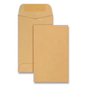 Kraft Coin and Small Parts Envelope, #3, Square Flap, Gummed Closure, 2.5 x 4.25, Brown Kraft, 500/Box