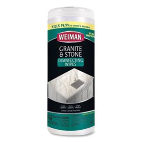 Granite And Stone Disinfectant Wipes, Spring Garden Scent, 7 X 8, 30/Canister, 6 Canisters/Carton