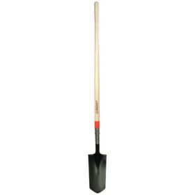 Trenching/Ditching Shovel, 11-1/2 in L x 5 in W Open-Back/Reversed Step Blade, 48 in L White Ash Handle
