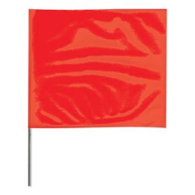 Stake Flags, 2 In X 3 In, 21 In Height, Pvc; Steel Wire, Red