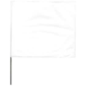 Stake Flags, 4 In X 5 In, 21 In Height, Pvc; Steel Wire, White