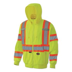 6940U/6941U Hi-Viz Safety Micro Fleece Zip Hoodie, Medium, Yellow/Green