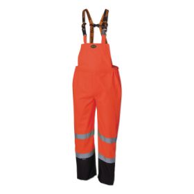 5404AU/5405AU HV 300D Ripstop Waterproof Safety Bib Pant, 3X-Large, Orange