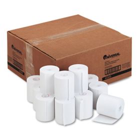 Impact and Inkjet Printing Bond Paper Rolls, 0.5" Core, 3" x 165 ft, White, 50/Carton